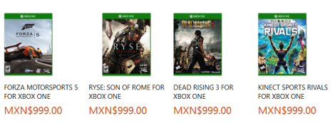 Precios de juegos de Xbox One