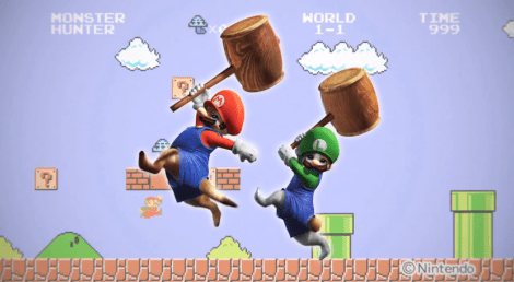 Monster-Hunter-4-Felyne-Super-Mario-Bros