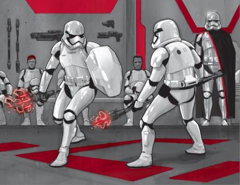 Aquí aparece FN-2199, es el soldado sentado en el fondo con el pelo rojo. (Foto: Phil Noto del libro Before the Awakening)