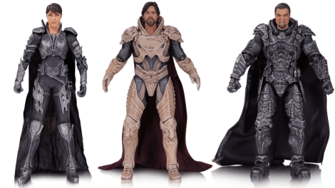 Faora, Jor-El, y Zod de Man of Steel. $45 dólares cada uno, en tiendas en septiembre 2017.
